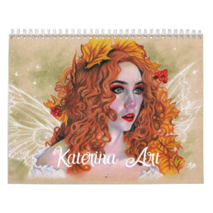 2025 Fantasy Art Calendar Caterina Kunst, Dichtung Kalender