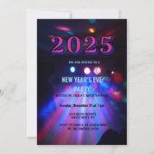 2025 Farbenfrohe Disco Ball Silvester Party Einladung (Vorderseite)