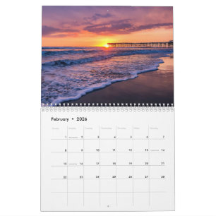 2025 farbenprächtiges, lebendiges California Sunse Kalender
