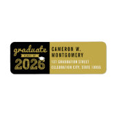 2025 Fett Gold Sketch Moderner Abschluss Adresse (Vorne)