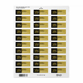 2025 Fett Gold Sketch Moderner Abschluss Adresse (Vorne)