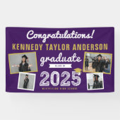 2025 Fett Sketch 4 Foto Glückwunsch Graduation Par Banner (Horizontal)