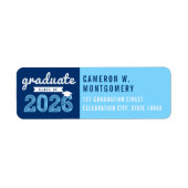 2025 Fett Sketch Modern Blue Abschluss Adresse (Vorne)