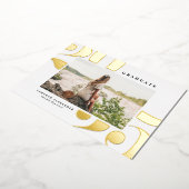 2025 Fett Typografie Foto Abschluss Gold Folieneinladung (Gedreht)