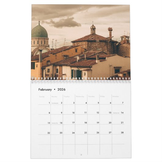 2025 Florenz Kalender (Feb 2026)