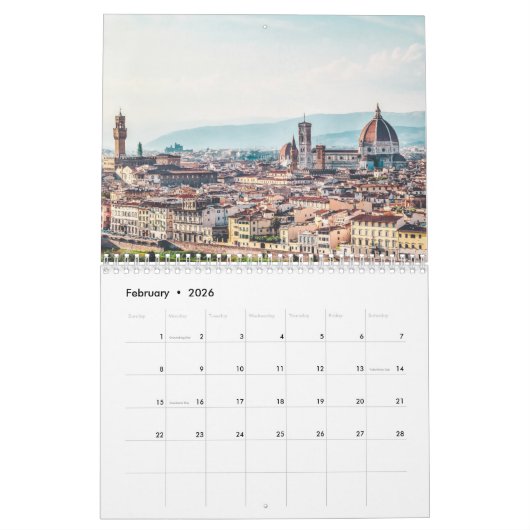 2025 Florenz Kalender (Feb 2026)