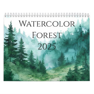 2025 Forest Watercolor Kalender: Ein Jahr der Stil Kalender