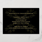 2025 Formal-Abschluss der klassischen Black/Gold-K Folieneinladung (Rückseite)