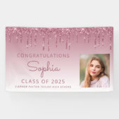 2025 Foto Burgundy Glitzer Tropfen Abschluss Banner (Horizontal)