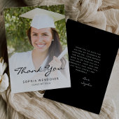 2025 Foto Classic Modernes Schwarz-weiß Dankeskarte