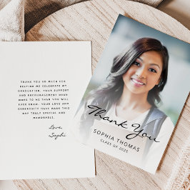 2025 Foto Classic Modernes Schwarz-weiß Dankeskarte