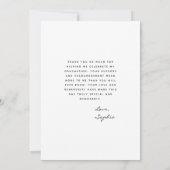 2025 Foto Classic Modernes Schwarz-weiß Dankeskarte (Rückseite)