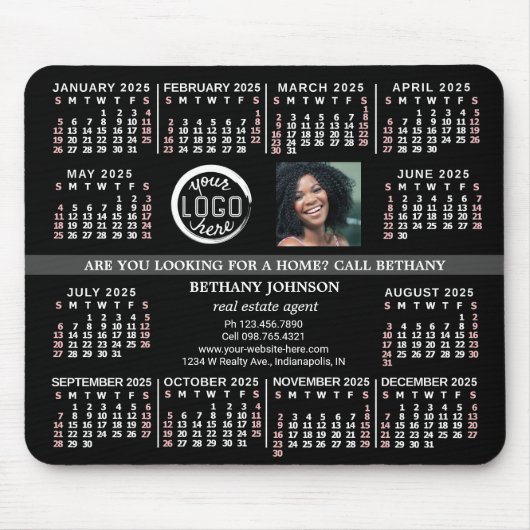 2025 Foto für kundenspezifische Firmenlogos im Kal Mousepad (Vorne)