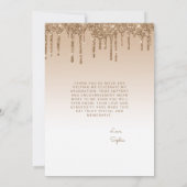 2025 Foto Gold Glitzer Tropfen Abschluss Dankeskarte (Rückseite)