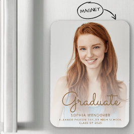 2025 Foto Gold Text Overlay Grad Bekanntgabe Magnet