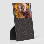2025 Foto Kalender mit Stand Volljahr Schwarz Fotoplatte (Seite)