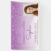 2025 Foto Lila Glitzer Tropfen Abschluss Banner (Vertikal)