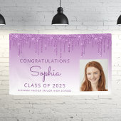 2025 Foto Lila Glitzer Tropfen Abschluss Banner