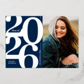 2025 Foto Navy Silver Abschluss Ankündigung (Vorderseite)