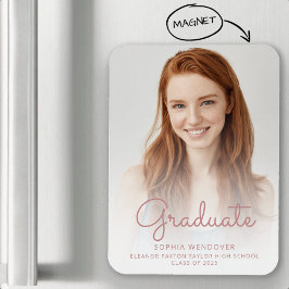 2025 Foto Rose Script Overlay Grad Bekanntgabe Magnet