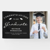 2025 Foto Schwarz-Weiß-Abschluss Banner (Horizontal)