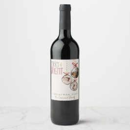 2025 Foto Weihnachten Weihnachten Weihnachten Weih Weinetikett