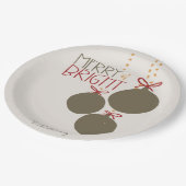 2025 Foto Weihnachtskarte Weihnachtskarte Weihnach Pappteller (Schrägansicht)