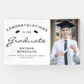 2025 Foto Weißer und Schwarzer Abschluss Banner (Horizontal)