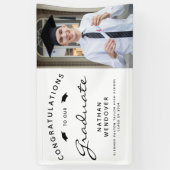 2025 Foto Weißer und Schwarzer Abschluss Banner (Vertikal)