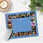 2025 Französischer Blue-Multiple-Foto-Collage-Kale Mousepad<br><div class="desc">🌟 2025 Cornflower Französisch Blue Multiple Foto Collage Kalender Maus Pad mit einem einfachen, minimalistischen Jahr-für-Blick Kalender und 18 Ihrer Lieblings-Fotos. Alle Farben sind individuell einstellbar. Macht ein großartiges Geschenk für Großeltern, Eltern, Tanten, Onkel, Pateltern und mehr! Bitte kontaktieren Sie uns unter cedarandstring@gmail.com , wenn Sie Hilfe beim Design oder...</div>