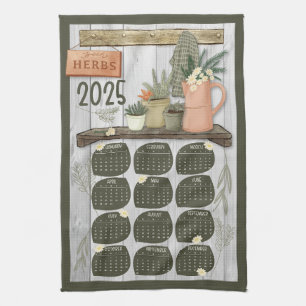 2025 Frischkraut Tee Handtuchkalender Geschirrtuch