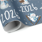 2025 Frohe Weihnachten und Schneemann Geschenkpapier (Rolleneckpunkt)