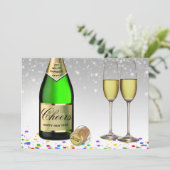 2025 Frohes neues Jahr Weinflasche (Stehend Vorderseite)