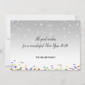 2025 Frohes neues Jahr Weinflasche (Rückseite)