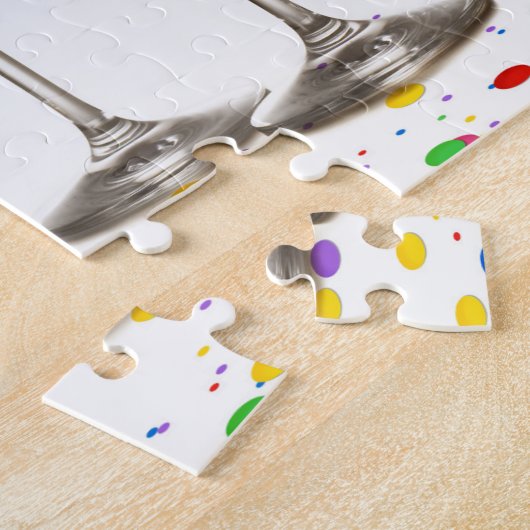 2025 Frohes neues Jahr Weinflasche Puzzle (Seite)