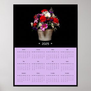 2025 Frühlingsblumen Wall Calendar Poster