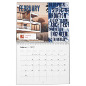 2025 Gebäude und Architekten als Markenzeichen Kalender (Feb 2027)