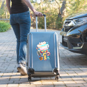 2025 Gelassen Sommerurlaub 2025 Aufkleber (Koffer Insitu)