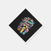 2025 Gelassen Sommerurlaub 2025 Serviette (Ecke)