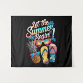 2025 Gelassen Sommerurlaub 2025 Wandteppich (Vorderseite (Horizontal))