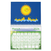 2025 Gelbe Enten und Sonnenschein Kalender (Mär 2026)