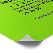 2025 Gelber grüner Kalender von Janz Print Poster (Ecke)