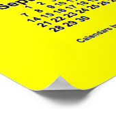 2025 Gelber Kalender von Janz Print Poster (Ecke)