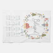 2025 Gestrickter Teetuchkalender Landschaftskranz Geschirrtuch (Horizontal)