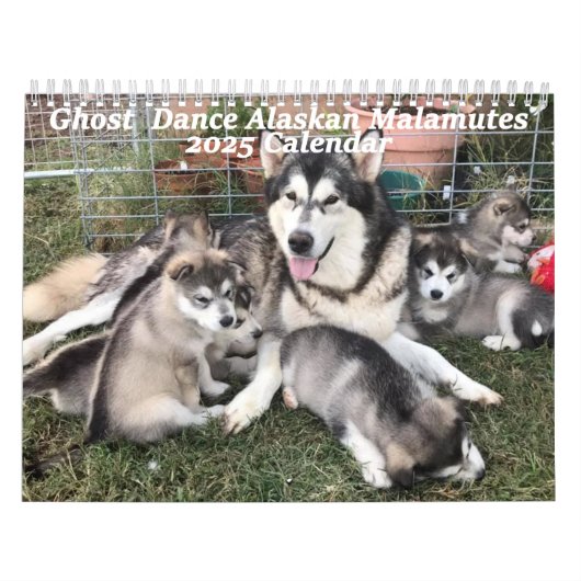 2025 Ghost Dance Alaskan Malamutes Kalender (Titelbild)