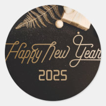 2025 Glückliches neues Jahr Black Custom Gold Busi