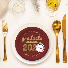 2025 Gold Bold Sketch Typografy Graduation Party Pappteller