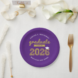 2025 Gold Bold Sketch Typografy Graduation Party Pappteller