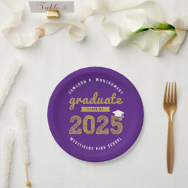 2025 Gold Bold Sketch Typografy Graduation Party Pappteller