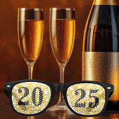 2025 Gold Glitzer Silvester Party Partybrille